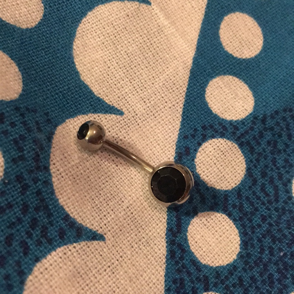 Silver/Black Belly Ring